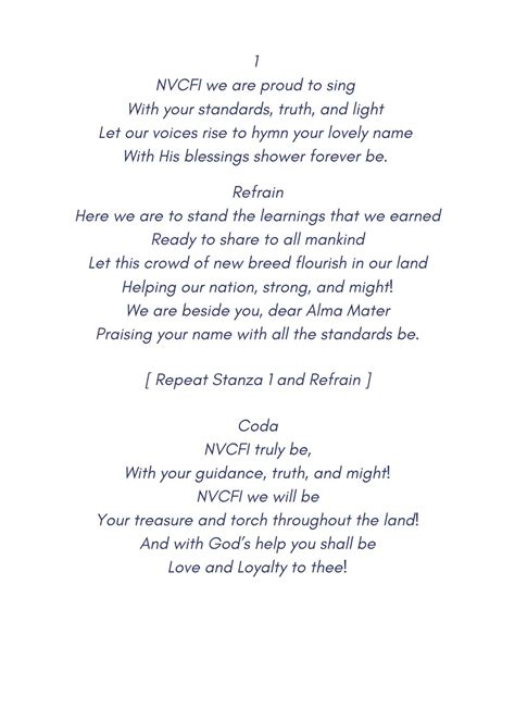 NVCFI Hymn .